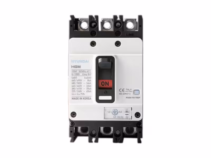 کلید اتوماتیک کامپکت 80 آمپر،سه پل، ( 380/415V AC) هیوندایی