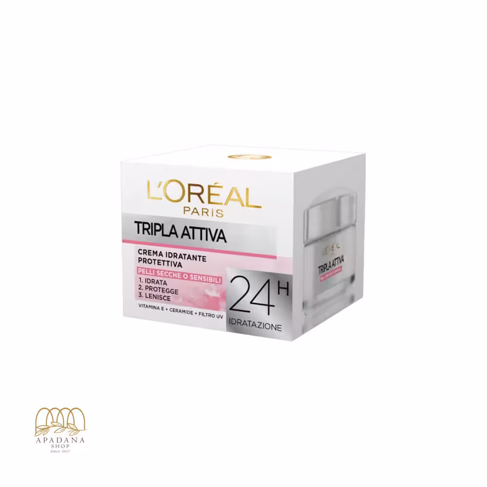 ژل کرم آبرسان روز پوست های خشک و حساس لورال مدل تریپل اکتیو