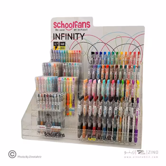 روان نویس فشاری گریپ دار اینفینیتی رنگ جور0/7 اسکول فنز استند 368 عددی