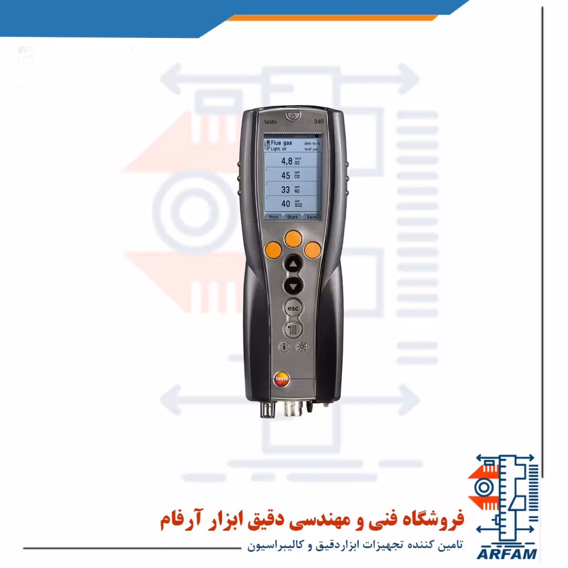 آنالیزر گاز احتراق و دودکش TESTO 340