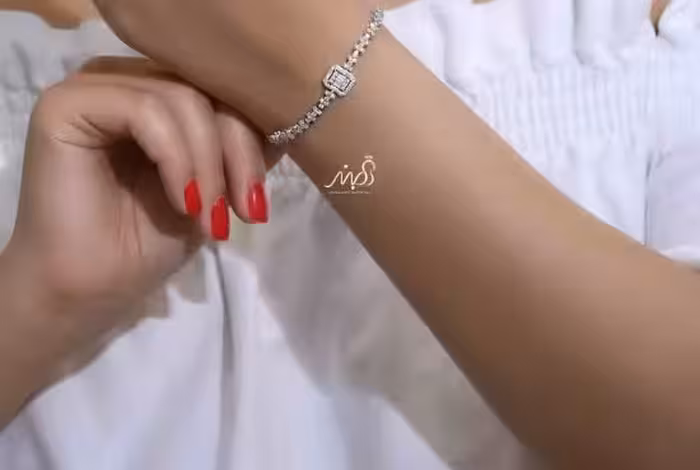 💍دستبند جواهری خاص و زیبا ، نقره عیار 925 (D_7123)