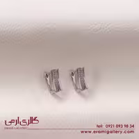 گوشواره نقره کلیپسی طرح جواهر ES_1521