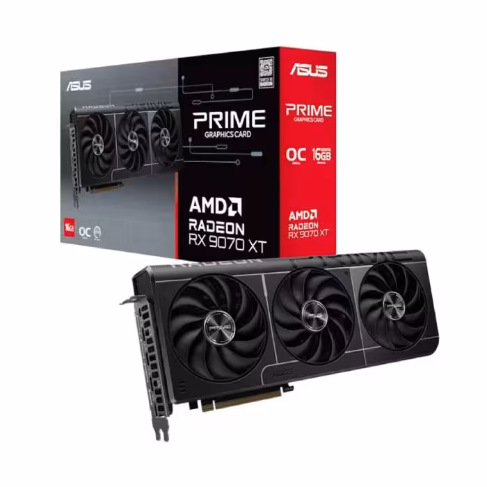 کارت گرافیک مدل ASUS Prime Radeon RX 9070 XT OC Edition 16GB GDDR6 | آی تی هوم