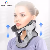 گردنبند طبی کششی گرمایشی INVOKER | مناسب برای درمان درد گردن، فتق گردنی و اصلاح نشستن | دارای مکانیزم گرمایش داخلی برای تسکین عضلات | طراحی قابل تنظیم برای انواع سایز گردن | کمک به بهبود وضعیت ستون فقرات گردنی | ساخته‌شده از مواد نرم و مقاوم | مناسب برای استفاده خانگی و ارتوپدی