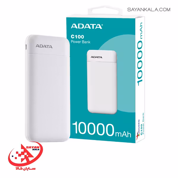 پاوربانک ای دیتا مدل POWER BANK ADATA C100 10000mAH WHITE