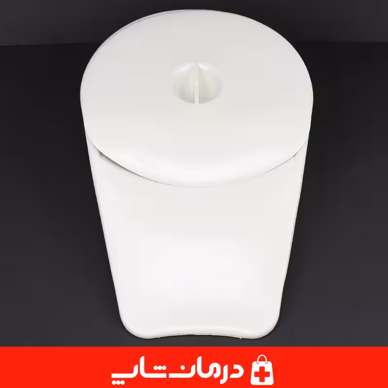 لگن بیمار درب دار پلاستیکی لگن مدفوع زیر بیمار
