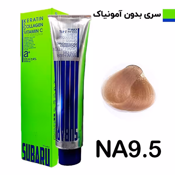 رنگ مو بدون آمونیاک بلوند طلایی روشن سوبارو شماره NA95