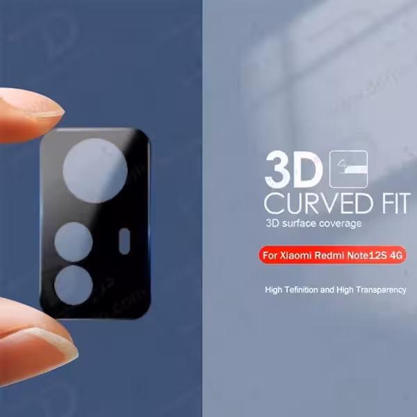 محافظ لنز 9H شیشه ای Xiaomi Redmi Note 12S مدل 3D