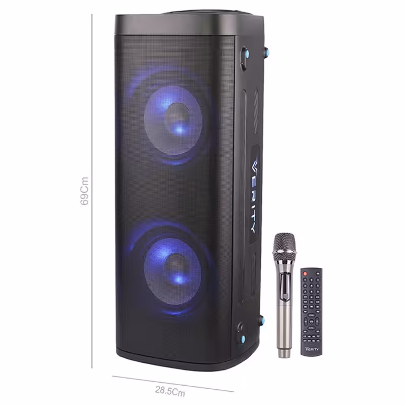 اسپیکر چمدانی بی سیم قابل حمل وریتی مدل V-PS2508 همراه میکروفون و کنترل