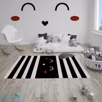 فرشینه اتاق کودک طرح راه راه کد A3876