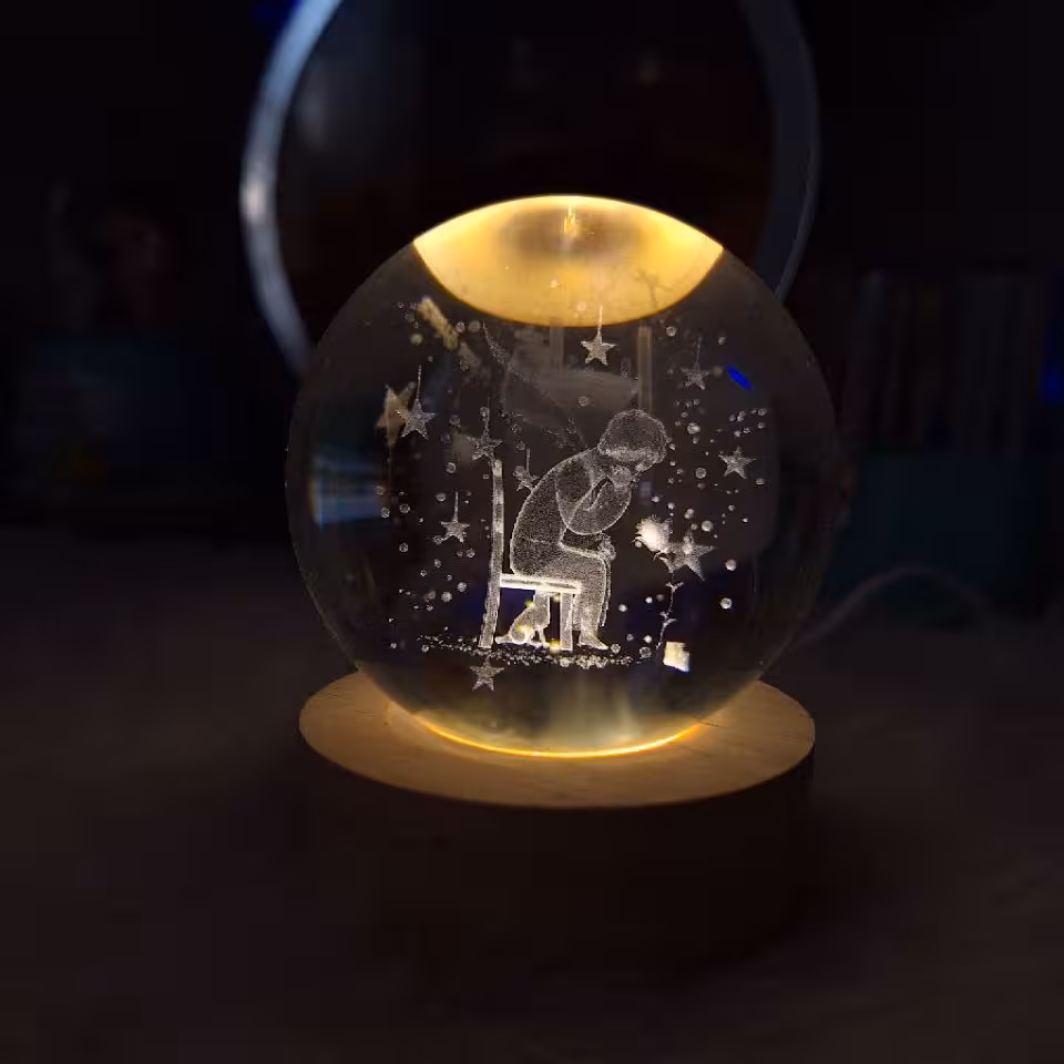 گوی کریستالی طرح شازده کوچولو سایز 6 کد T 21