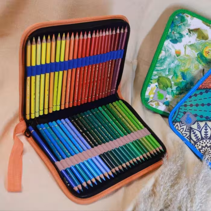 کیف مدادرنگی 48عددی تک زیپ سری A لوتو