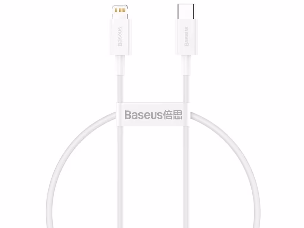 کابل فست شارژ پاوربانکی لایتنینگ به تایپسی 25 سانتیمتری بیسوس Baseus Superior Cable USB Type-C Lightning Power Delivery 20W CATLYS-02