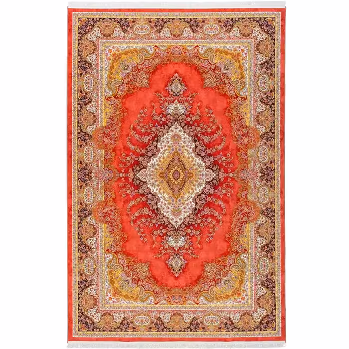 فرش 1500 شانه طرح دستباف 2004138 عنابی