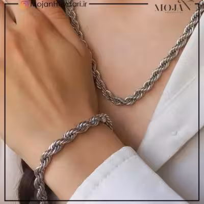 مشخصات و خرید نیم ست طنابی 6 میل سفید کد00108 -