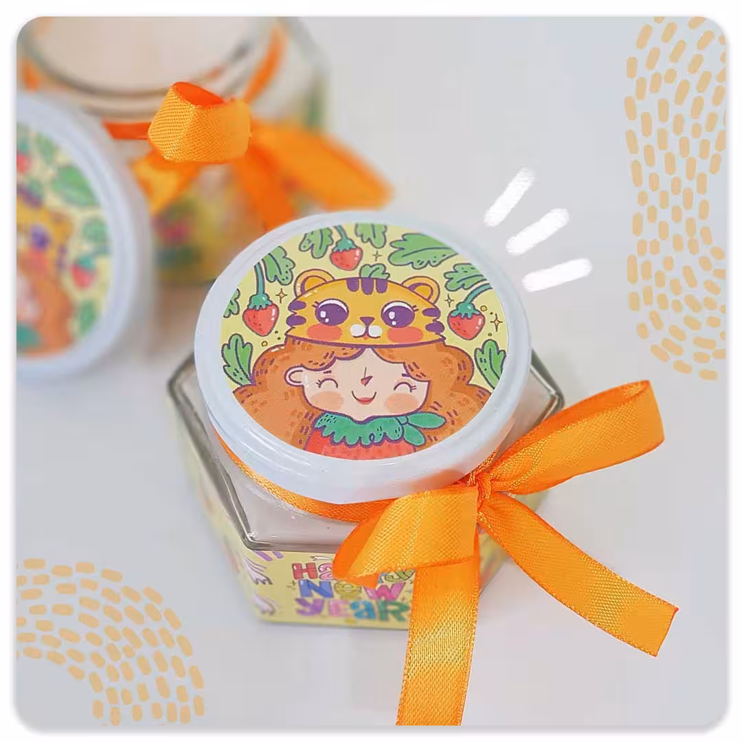 شمع فانتزی ببر نارنجی