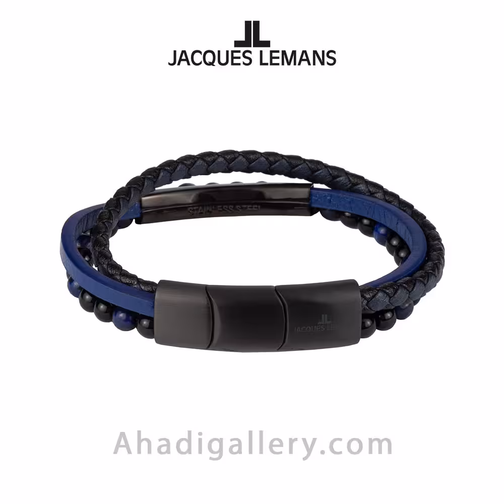 دستبند چرم ژاک لمن مدل S-B112A