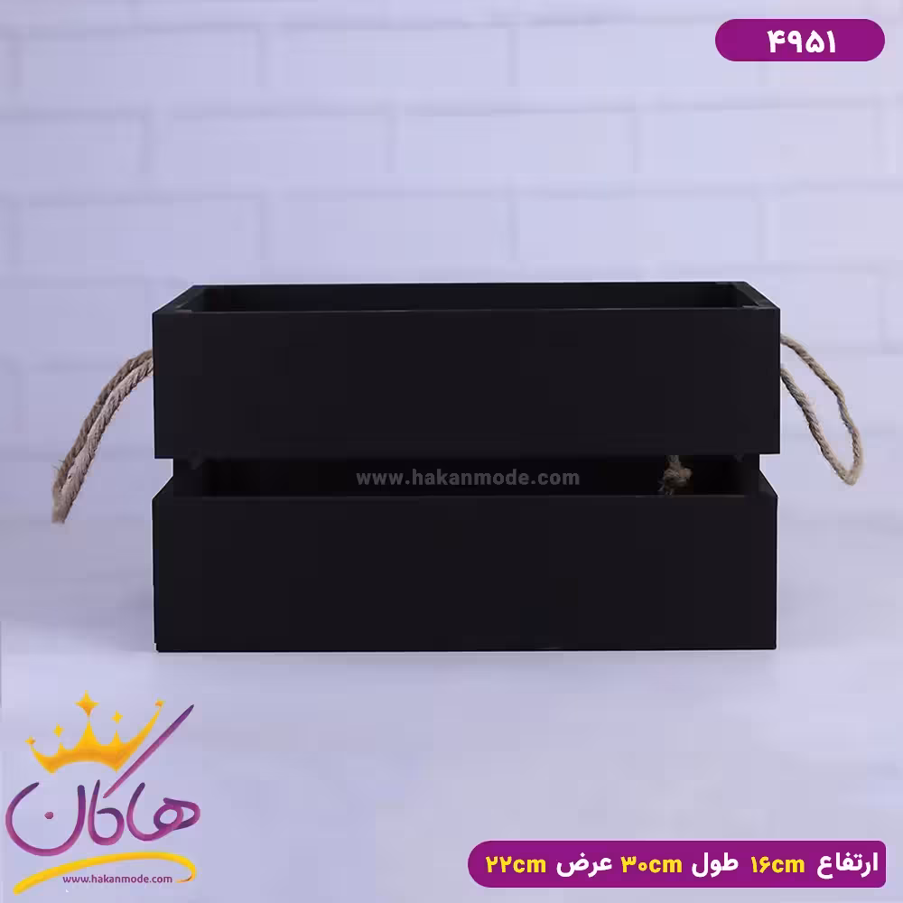 جعبه هدیه طرح صندوق چوبی | کد 4951