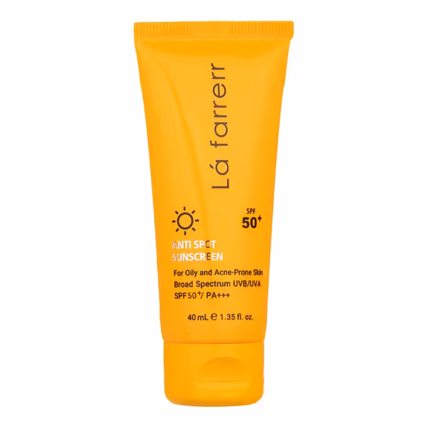 کرم ضد آفتاب و ضد لک بی رنگ لافارر مناسب پوست چرب و مستعد آکنه SPF50 حجم 40 میل