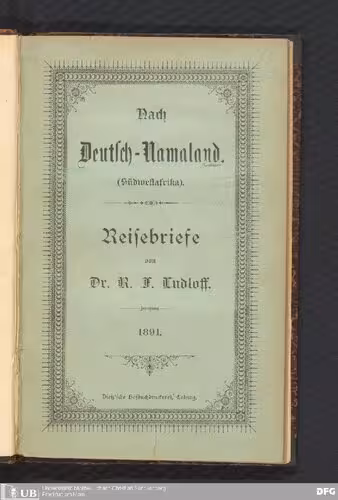 خرید و دانلود نسخه کامل کتاب Nach Deutsch-Namaland (Südwestafrika) : Reisebriefe