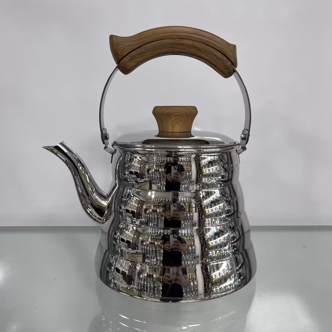 کتری لوله دار قیطاسی 2.5 لیتر مدل 30605 دسته چوب