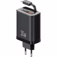 شارژر دیواری 30 وات Type-C و USB یوسامز با کابل تایپ سی CC296 USAMS