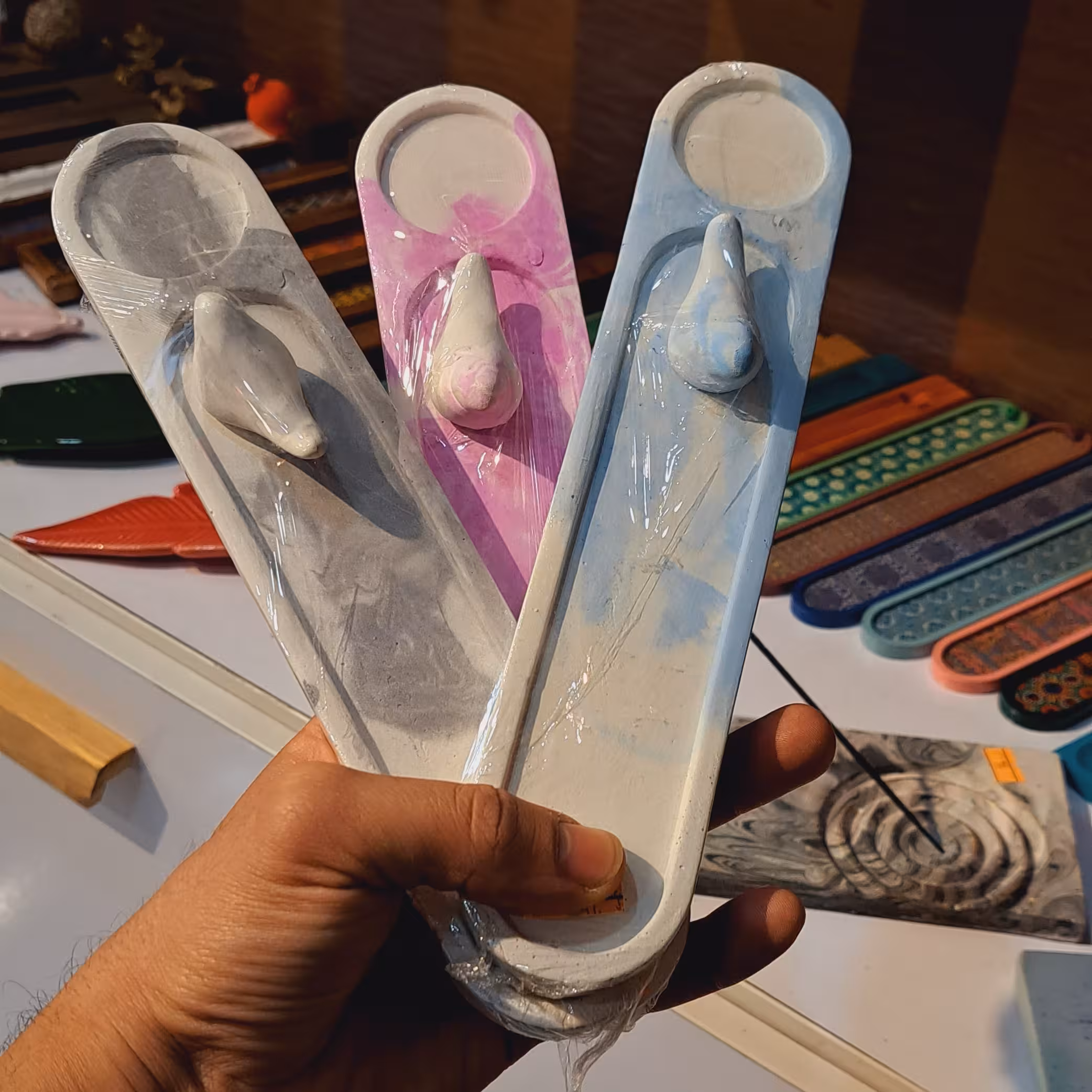 جاعود شاخه ای جاعودی دستساز جای عود جاشمعی پرنده جاعودی پرنده جای عود ارزان کادو ولینتاین کادو تولد کادویی خاص