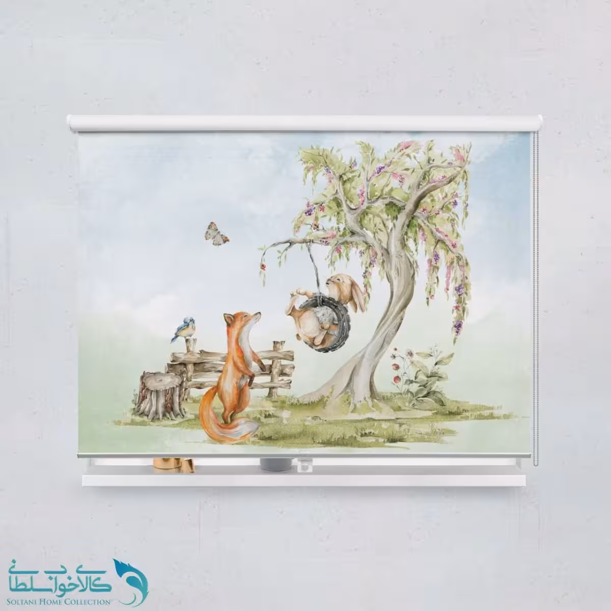 پرده شید اتاق کودک طرح روباه کد A3056