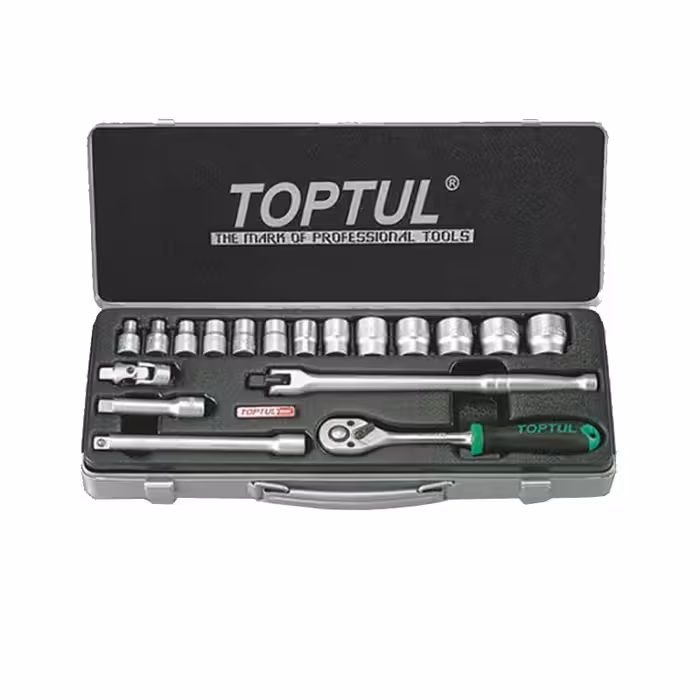 جعبه بکس 18 پارچه 3/8 تاپ تول TOPTUL مدل GCAD1805