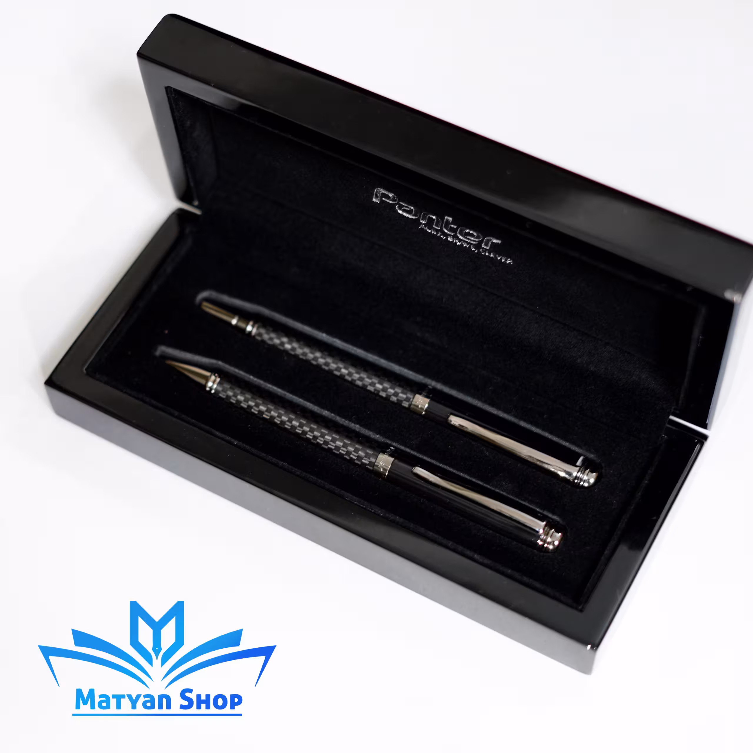 خودکار لاکچری پنتر بدنه کربن بلک Double کد PL103