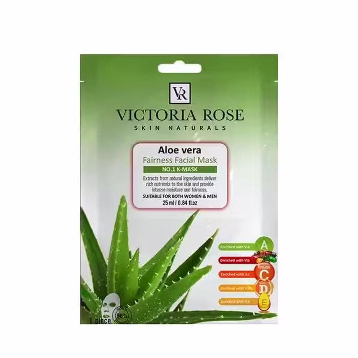 ماسک ورقه ای صورت آلوئه ورا ویکتوریا رز 25 گرمی | Victoria Rose Aloevera Face Sheet Mask 25 g