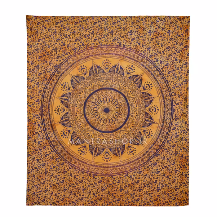 بکدراپ تپستری هندی طرح ماندالا (روتختی دو نفره) کد 423