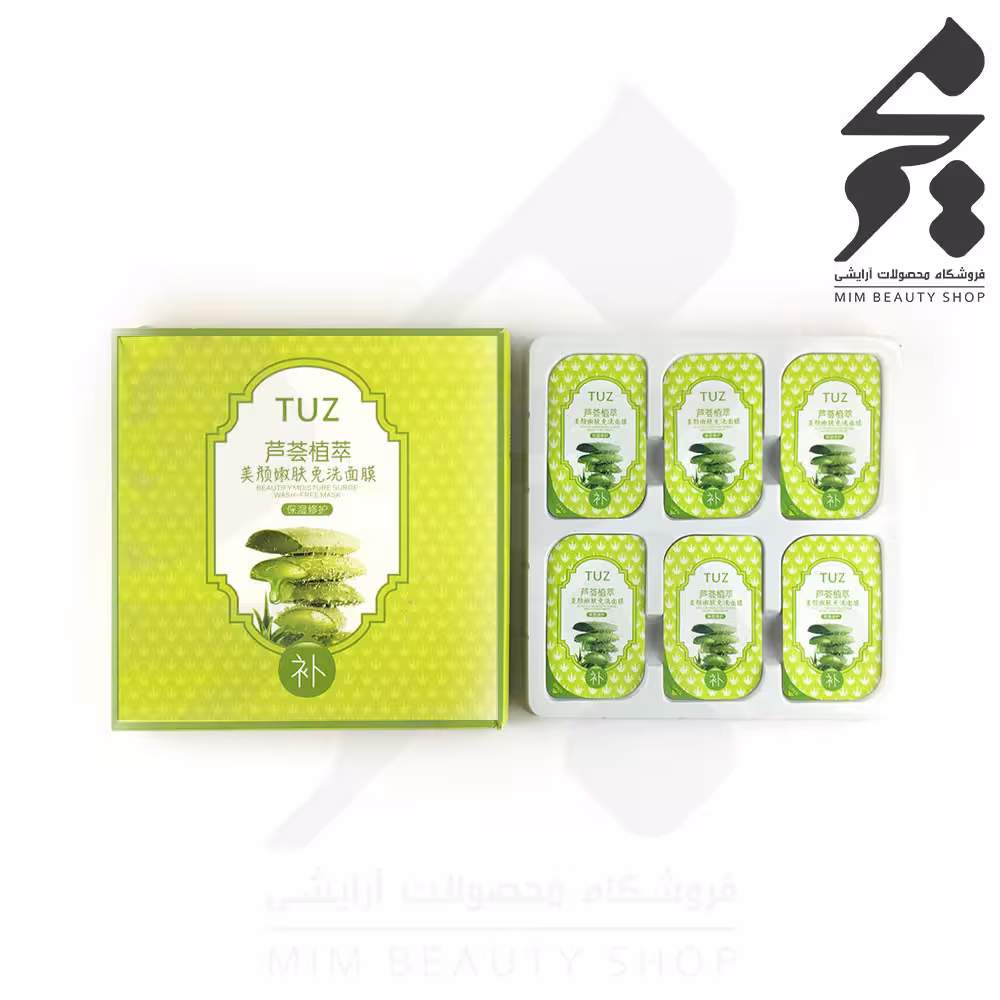 پودینگ ماسک صورت آلوئه ورا برند TUZ پک 6 عددی