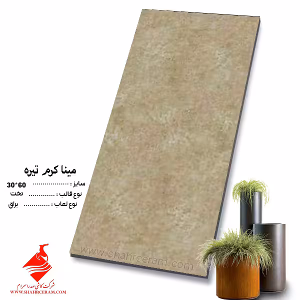 کاشی مینا کرم  تیره روشن 60*30 صدرا سرام