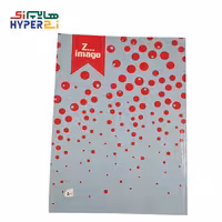 دفتر مقوایی ته چسب 50 برگ خال خالی قرمز زیماژZimage