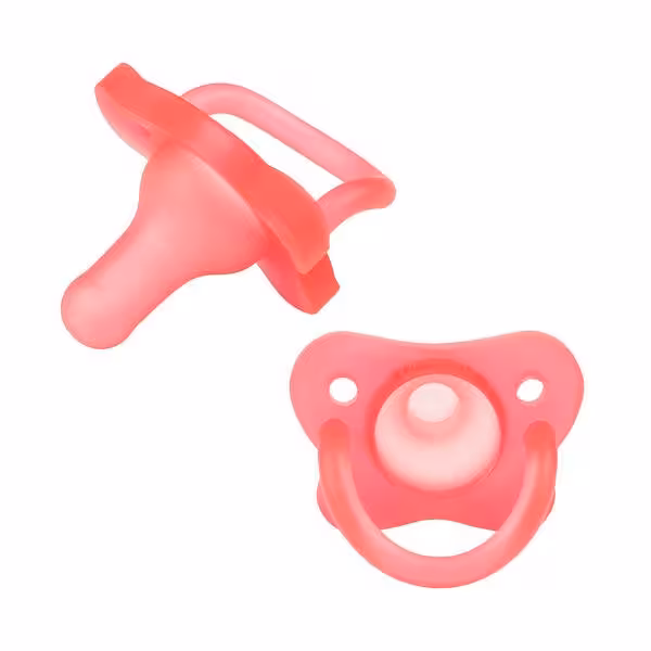 پستانک دو عددی 0 ماه سیلیکونی صورتی دکتر براون Drbrowns