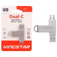 فلش 128گیگ  Kingstar-c60 type c Doual C USB3.2