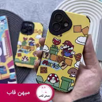 قاب گوشی آیفون کبریتی سوپر ماریو super mario زرد - کد (73781)