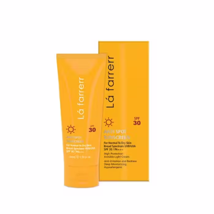لافارر کرم ضد آفتاب  ضد لک بی رنگ SPF 30  پوست خشک و معمولی