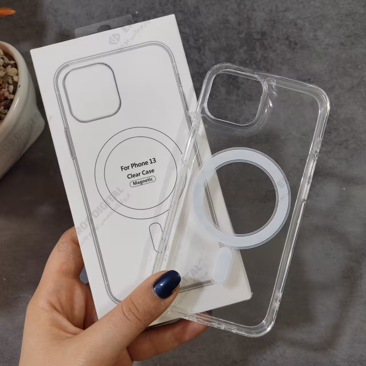 قاب گوشی iphone 13 شفاف مدل مگ سیف دار Clear Case