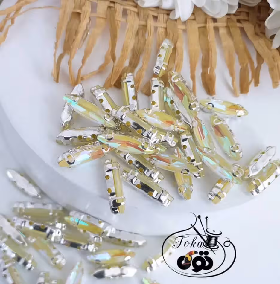 نگین مارکیز نیزه ای زرد