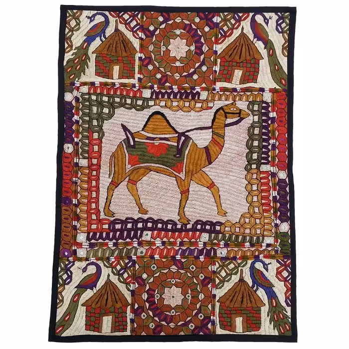رومیزی سوزن دوزی ابریشم دیوار کوب کد GHAAB12