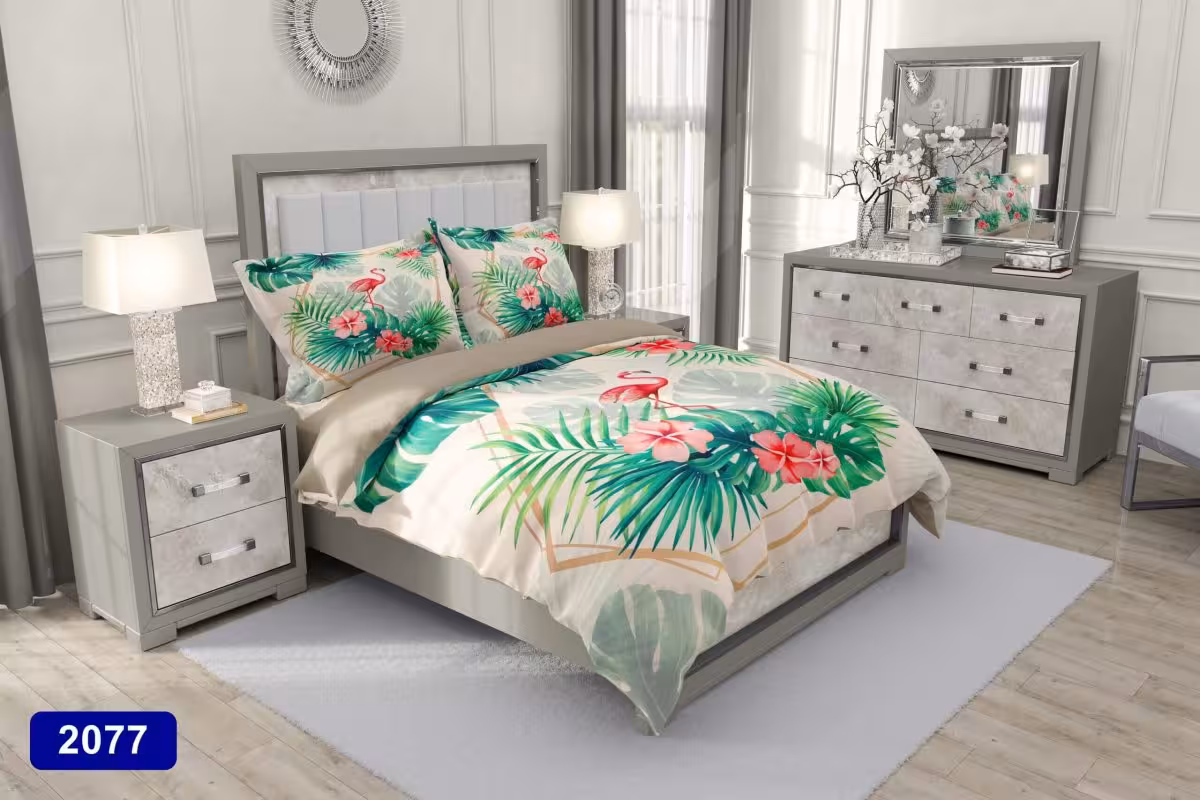 سرویس لحاف روتختی سه بعدی کارینا دو نفره مدل استوایی