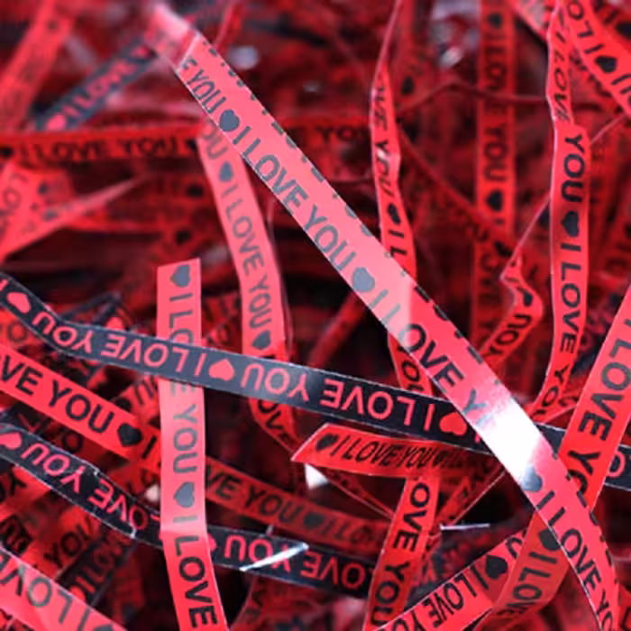 پوشال تزیینی مدل نوشته I LOVE YOU