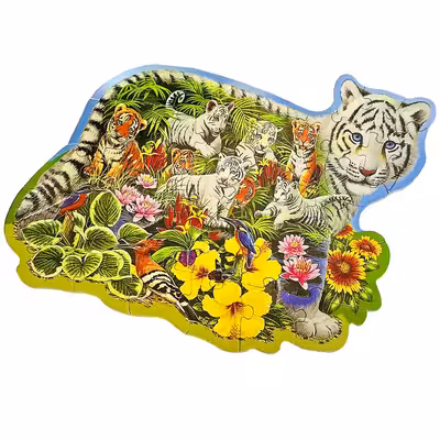 پازل 40 تکه کینگ مدل فانتزی طرح ببر