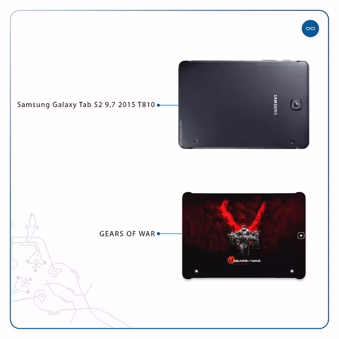 برچسب پوششی ماهوت مدل Gears-Of-War-Game مناسب برای تبلت سامسونگ Galaxy Tab S2 9.7 2015 T810