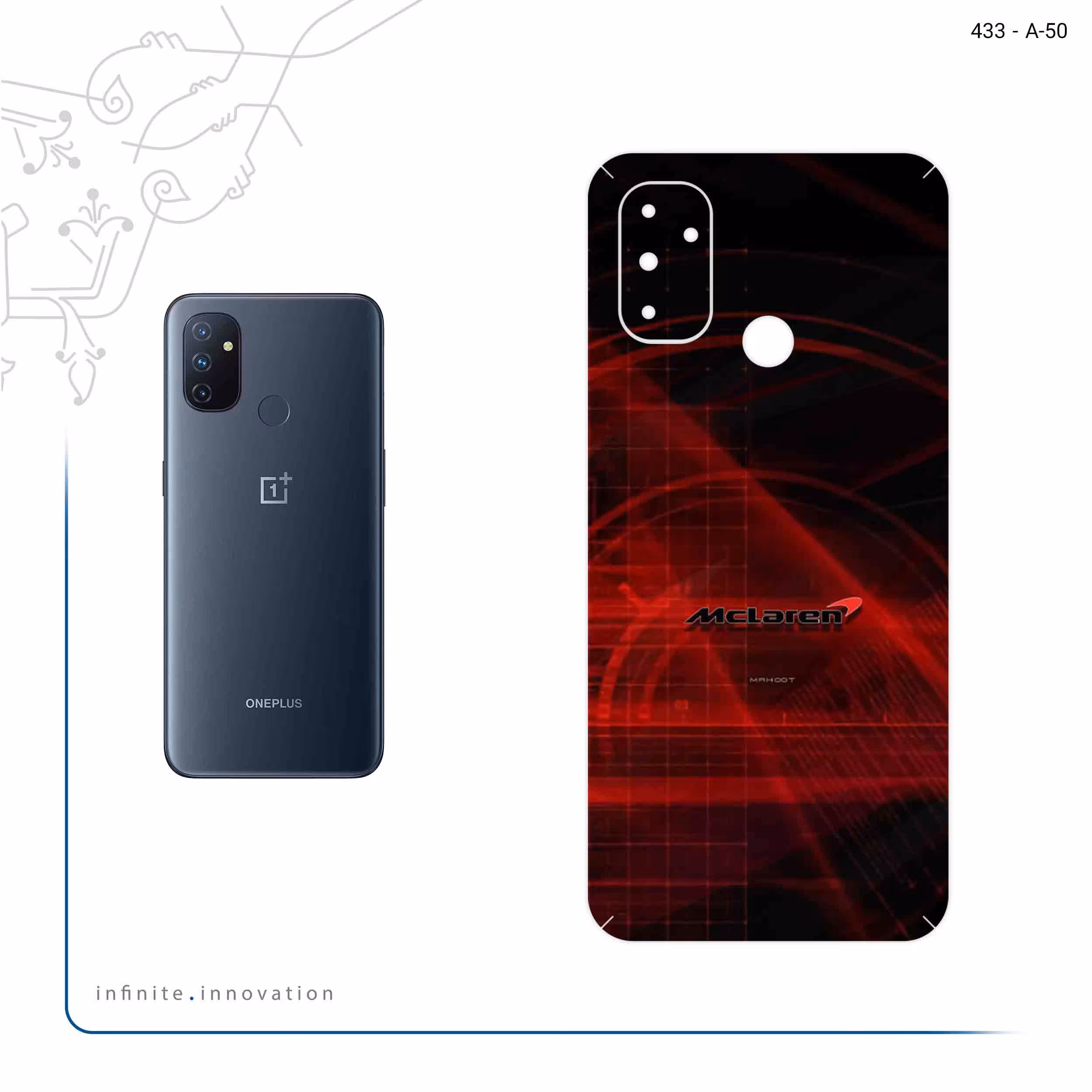 برچسب پوششی ماهوت مدل Mclaren مناسب برای گوشی موبایل وان پلاس Nord N100