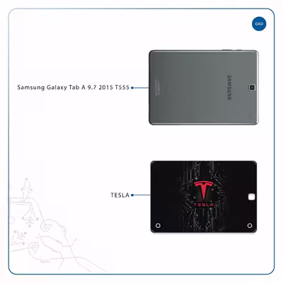 برچسب پوششی ماهوت مدل TESLA مناسب برای تبلت سامسونگ Galaxy Tab A 9.7 2015 T555