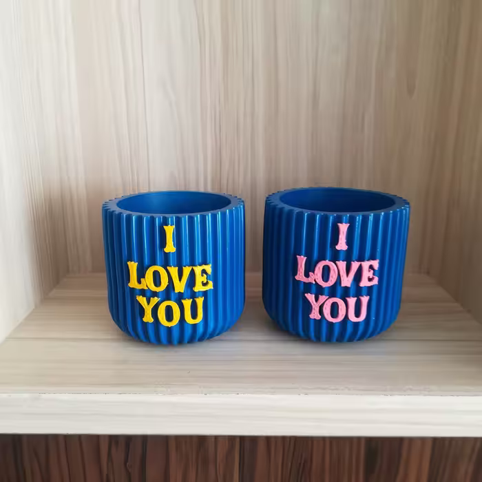 گلدان دکوری مدل iLoveU بسته 2 عددی