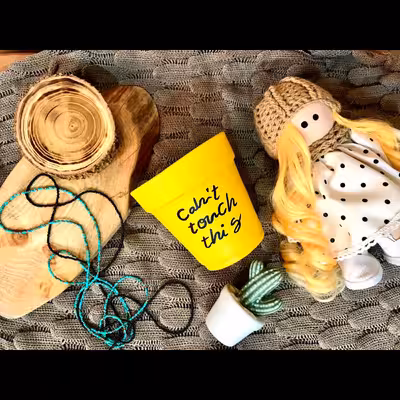 گلدان سفالی مدل threee cant کد 3